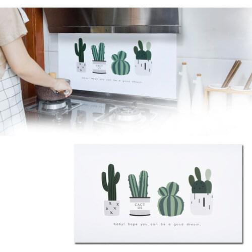 Home Decor Kitchen Room Anti Oil Wall Sticker Cactus Art Foil Decal Wallpaper Prevent Fumes EasytoClean BestQuality Wall Sticker