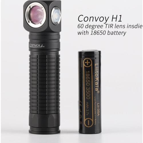Convoy H1 CREE XML2 Flashlight Head Light,18650 flashlight ,torch,60degree TIR lens inside,with 18650 battery