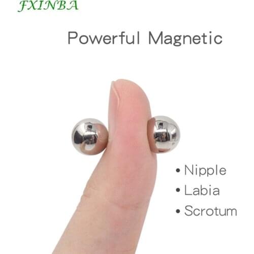 FXINBA 1/2 Pair Powerful Magnetic Orbs Nipple Clamps Clitoris Stimulate SM Erotic Adult Sex Toys For Women Couple Sex Games Toy