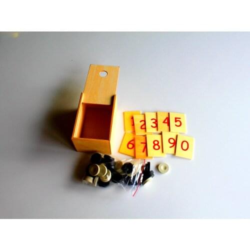 Early Education Counting Toy Wooden Box Number Set Montesorri Tool for Kid Learning Kit Toddler Math Development