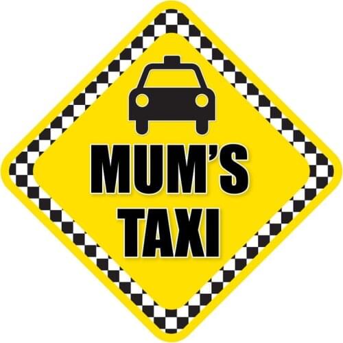 Hot Sell Personality MUMS TAXI Car Sticker Accessories Vinyl PVC 13cm*13cm Motorcycle Waterproof Reflective Car Window Decal