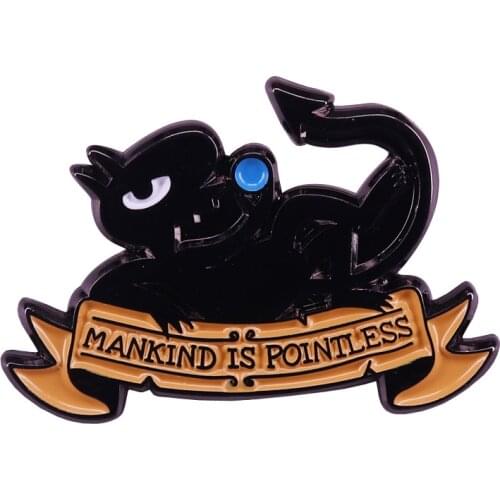 Luci Demon Mankind is Pointless Enamel Pin Netflix TV Show Fans Cute Decor
