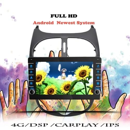Multimedia Player For Peugeot 206 2001 2002 2003 2004 2005 2006 2007 2008 Android 10 Car Radio Navigation GPS DVD Tape Recorder