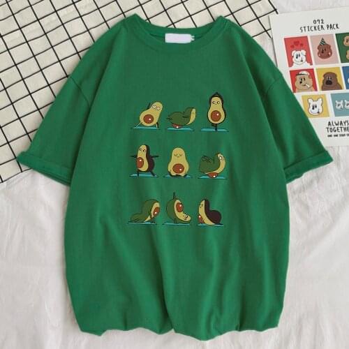 Nine Avocados With Different Expressions Print Mens T Shirt Fashion Casual T Shirts Simplicity Fit Tshirts Cool O-Neck Mens Top