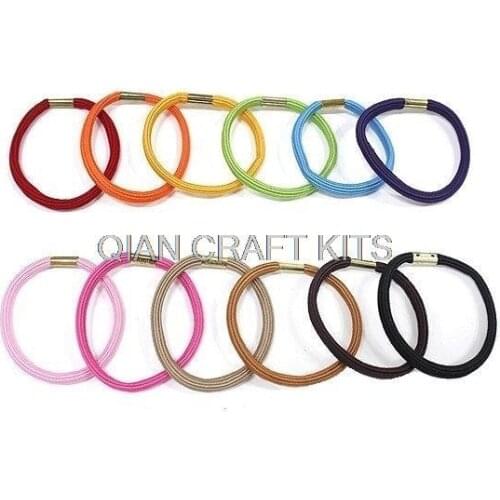 Set of 100pcs Ponytail Pony Sturdy Thick Ponytail Holder, Hair Elastics Ring assorted colors Dia 5cm