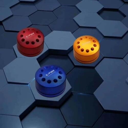 The Newest Mobile Phone Maintenance Screw Holder Rotating Base Multi-Function Aluminium Alloy 10 Holes Screw Driver Storage Rack