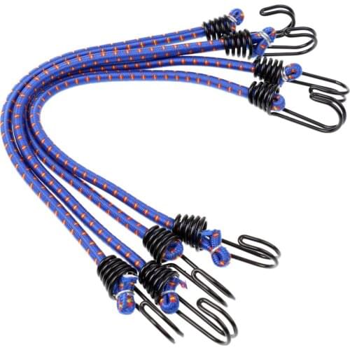 Durable 4 Pieces 43cm Heavy Duty Elastic Bungee Cord Outdoor Camping Hook Rope 3 Colors for Car Tents Hand Luggage Accessory