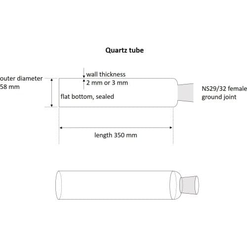Customize clear quartz tube as sample