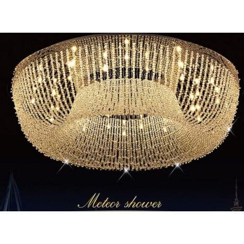 Luxury Large Circular Crystal Ceiling Light With G4 LED Bulbs Modern Simple Creative Indoor Home Lighting For Foyer DHL Free