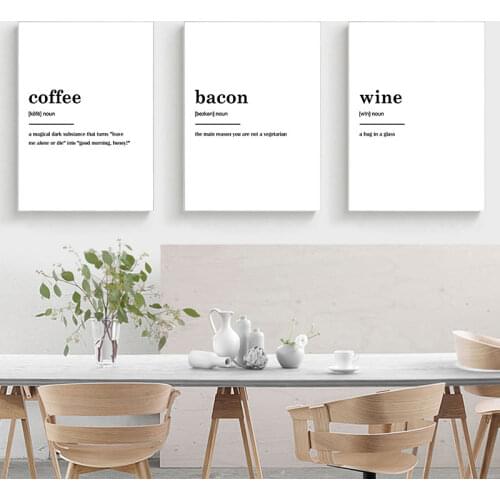 Modern Simple Words and Notes Canvas Painting Prints Wall Decorative Posters for Kitchen Restaurant Home Decor Art Pictures