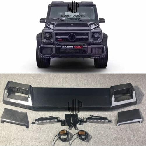 W463 Carbon Fiber Rear Spoiler Top Wings Roof Wing with LED lights For Mercedes-Benz W463 G500 G55 G65 AMG Car Body Kit 2015