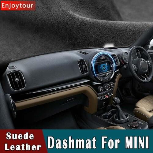 Suede Leather Dashmat Dashboard Covers for Mini Cooper S JCW One Countryman Clubman Paceman F54 F55 F56 F57 F60 R56 R55 R60 R61