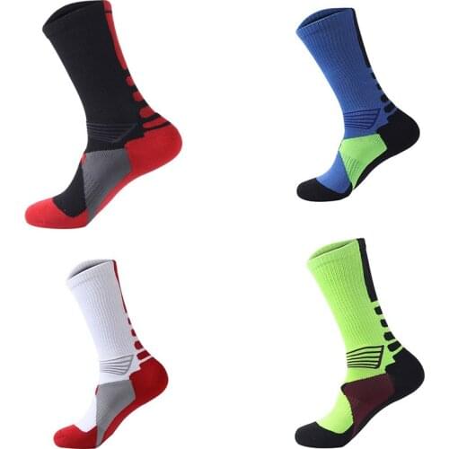 4 Pairs Sport Socks Cotton Outdoor Athletic Sock for Professional Basketball Football Sports Socks for Men and Women