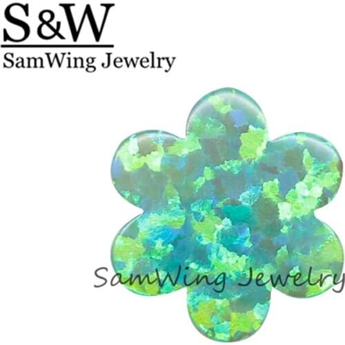 50PCS/lot Lucky design Six leaf flower Special Shape Opal Lab created opal beads Synthetic Fire Opal DIY Jewelry Necklace