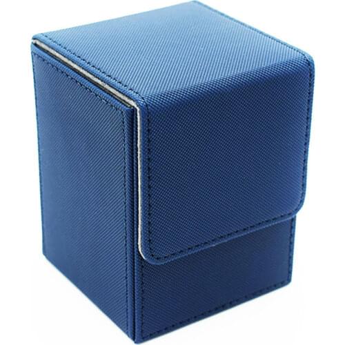 80+Top-Loading Dark Blue Deck Cards Box Card Case Container Collection for CCG MTG TCG Magic Board Game Trading Cards Holder Box