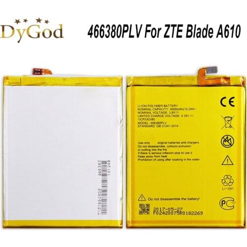 466380PLV 466380PVL Battery For ZTE BLADE A610 A610C A610T BA610C BA610T Bateria Batterij Accumulator 4000mAh