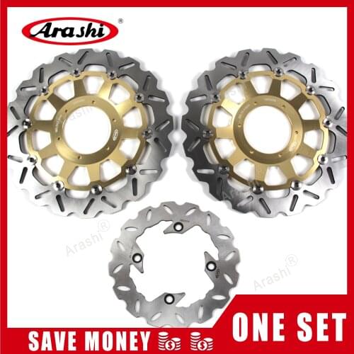 Arashi 1 Set For HONDA CBR954RR 2002 2003 CNC Floating Front Brake Discs Rear Brake Disc Rotors CBR 954 RR