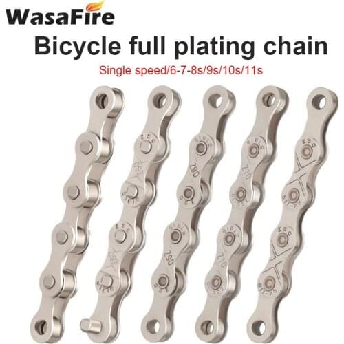 Bicycle Chain 6-8/9/10/11 Speed Velocidade Plating High End Steel Mountain Road MTB Bike Chains Part 116 Links