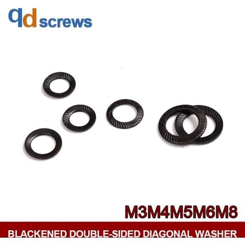 M3M4M5M6M8 Blackened double-sided diagonal washer