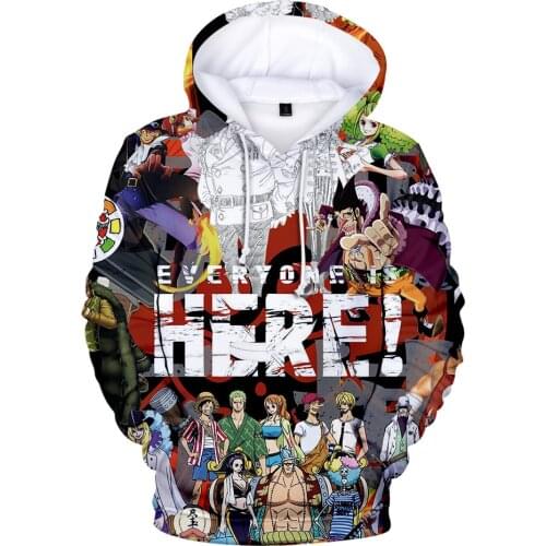 Costume Cosplay Een stuk Hoodies Mannen/Jongen Sweatshirts Merk Designer Herfst Winter 3D Kleding 2019 Een stuk hoodie L Loose