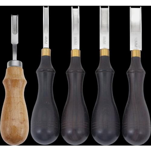 Durable Sharpening Knife Wide Shovel Spade Craft Cutting Sandalwood Handle Leather Thinner Edge Skiving Tool Wooden handle