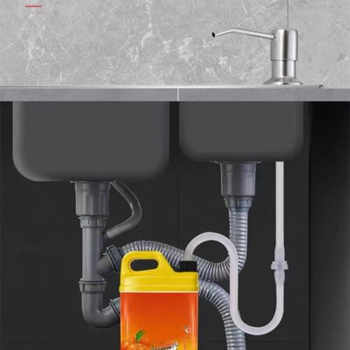 Liquid Soap Dispenser Extension Tube Kit Bottle Replacement For Kitchen Sink Metal Under Deck Counter Mounted plastic Dispenser