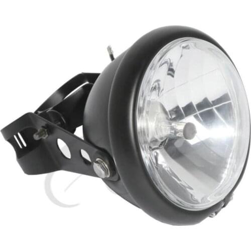 5-3/4" Headlight W/ Fork Mount Brackets For Harley Ducati Norton Triumph Suzuki