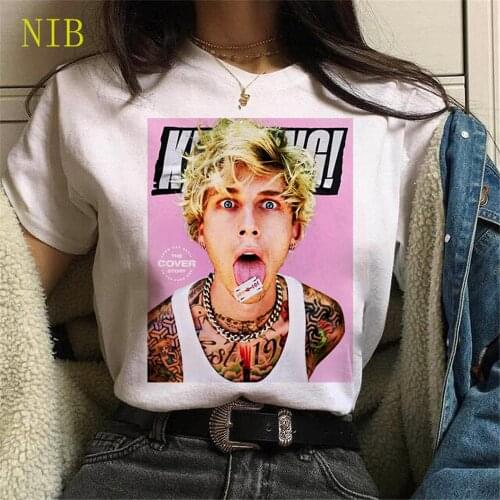 Streetwear Harajuku hip hop cool T shirt women funny Machine Gun Kelly print t shirt oversized gothic punk women/mens T-Shirts