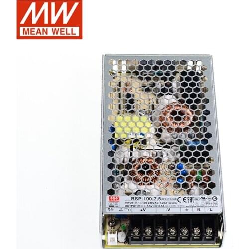 MEAN WELL RSP-100-7.5 Switching Power Supply 110V/220V AC to 7.5V DC 13.5A 100W pfc Meanwell Transformer replace of SP-100-7.5