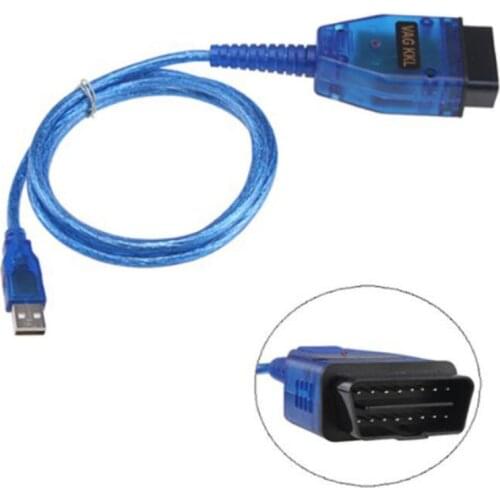 Car USB Vag-Com Interface Cable KKL VAG-COM 409.1 OBD2 II OBD Diagnostic Scanner Auto Cable Aux Suitable for All Models