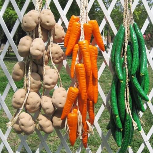 Artificial Fruit Foam Vegetable Corn Pepper Garlic Hanging Photo Prop Home Decor