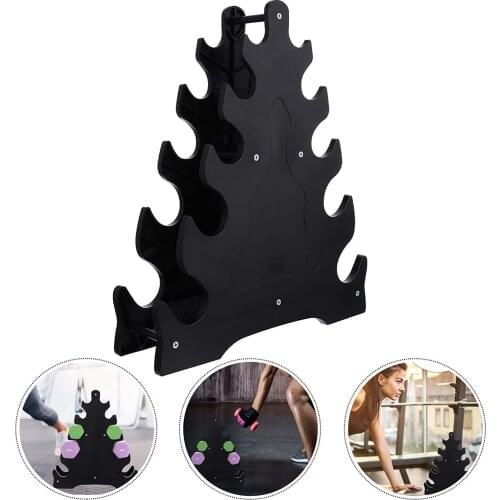 Compact 5 Layers Dumbbell Rack Tower Stand Space Saving Office Gym Organizer