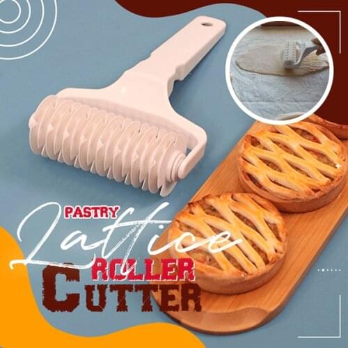 Kitchen Baking Tools Accessories Pizza Roller Lattice Cutter Pie Cutter Knife Cookie Dough Roller Lattice Cutters Cake Tools