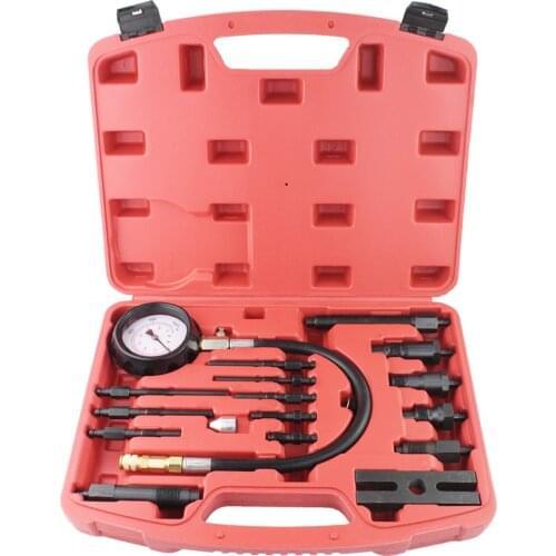 17pcs Oil Engine Cylinder Pressure Tester Test Bench Matching Special Car Testing And Repairing Equipment Digital Manometer