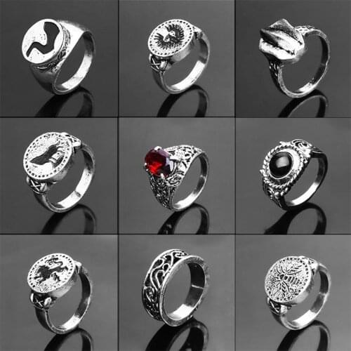 Fashion Metal Rings Men Women Badge Rings Game Jewelry Fans Souvenir Gift