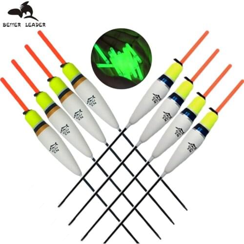 10pcs/lot 2.5g Fishing Floats Set Buoy Bobber Float Fluorescent Lightstick Floats Drift Tail For Carp Fishing Tackle Accessories