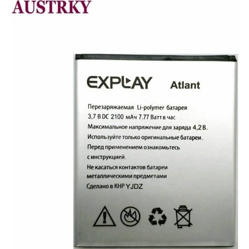 New Atlant Battery For EXPLAY Atlant Phone 2100mAh Baterij Batterie Batteries + Tracking Code