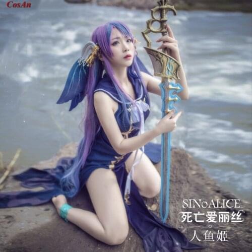 New Hot Game SINoALICE Mermaid Kyi Cosplay Costume Lovely Sexy Uniform Dress Female Activity Party Role Play Clothing S-XL