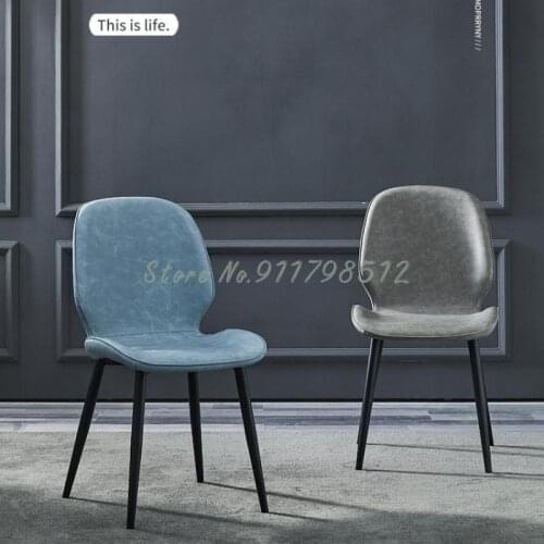 Dining chair home backrest modern minimalist light luxury Nordic technology cloth chair makeup sedentary leisure hotel restauran