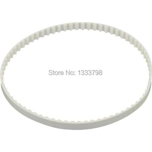 Bigh clearance! 25mm widht T10 2100 white color closed loop pu timing belt with steel wire cord