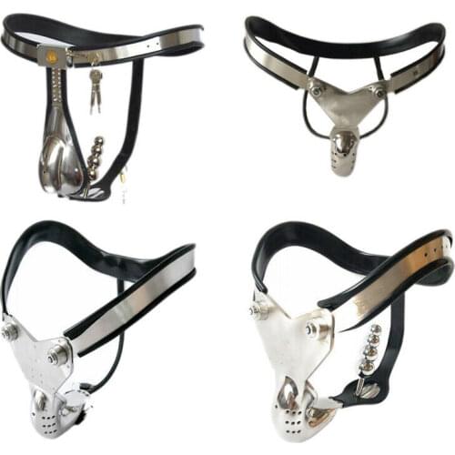 Redesigned Stainless Steel Male Chastity Belt Device Single Double Cable PA Hook Chastity Metal Small