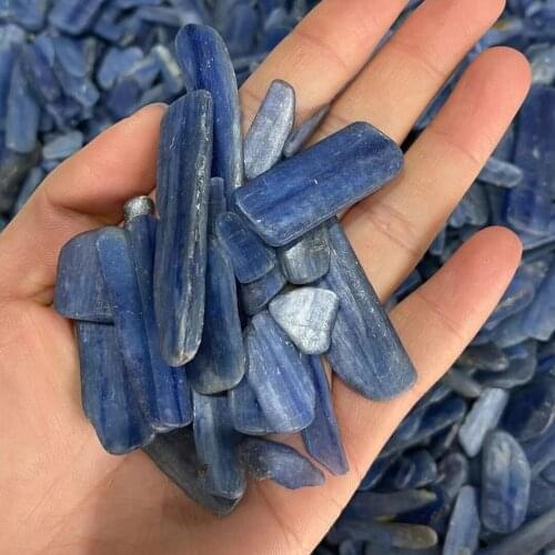 Natural Kyanite Quartz Polished Thin slice shape blue color Crystals Tumbled Gravel cyanite gemstone for Healing Crystals