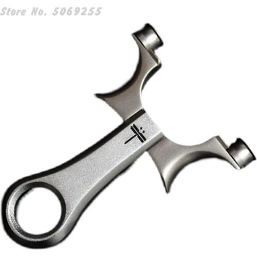 2021 New Slingshot Titanium Alloy Material Strong And Durable Flat Rubber Band Fast Compression Design Outdoor Hunting Catapult
