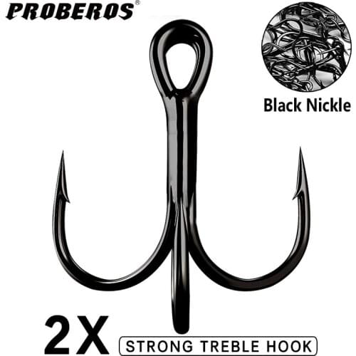 Lure Saltwater Fishing Hook Black Nickle Treble Hooks 1#-12# 2/0#-5/0# High-Carbon Steel Fishhook High Strength Hooks 50pcs/lot
