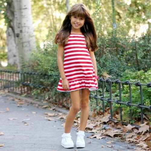 Family Matching Clothes 2021 Striped Mother Daughter Dresses Short Sleeve Girl Big Sister Mother Kids Matching Family Clothes