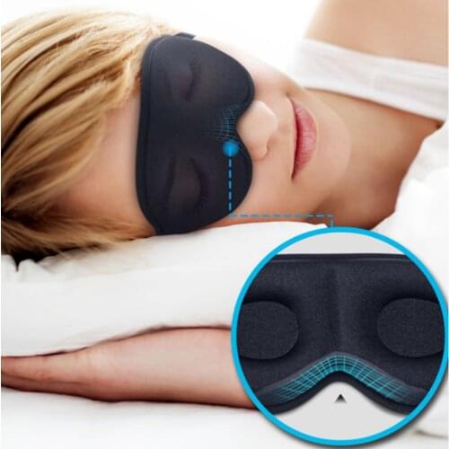 2Pcs Memory Foam Silk Sleep Mask Soft Women Men Eye Patches Comfort Three Dimensional Design Face Mask Eyeshade Night Breathable