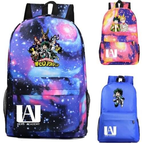 New Cartoon Anime Deku My Hero Academia Galaxy Boys Girls Kids School bag Teenagers Student Schoolbags Women Men Backpack