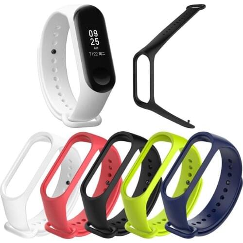 ALLOYSEED Silicone Replacement Watchband Strap For Xiaomi Mi Band 3 4 Wristband Bracelet Accessories Miband 3 4 Wrist Strap Band