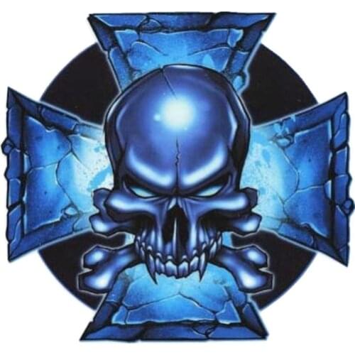 Fashion Retro MALTA CROSS SKULL RIDER R6 Car Sticker Window Decoration Windshield High Quality Vinyl Scratches Waterproof PVC