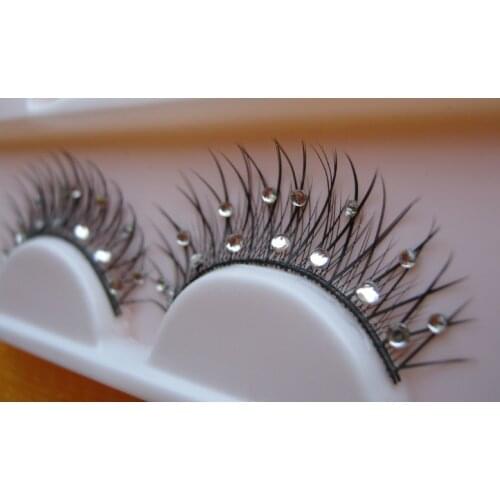 Rhinestone15 fork 3 *3 rhinestone false eyelashes , xz-024 , don't have glue